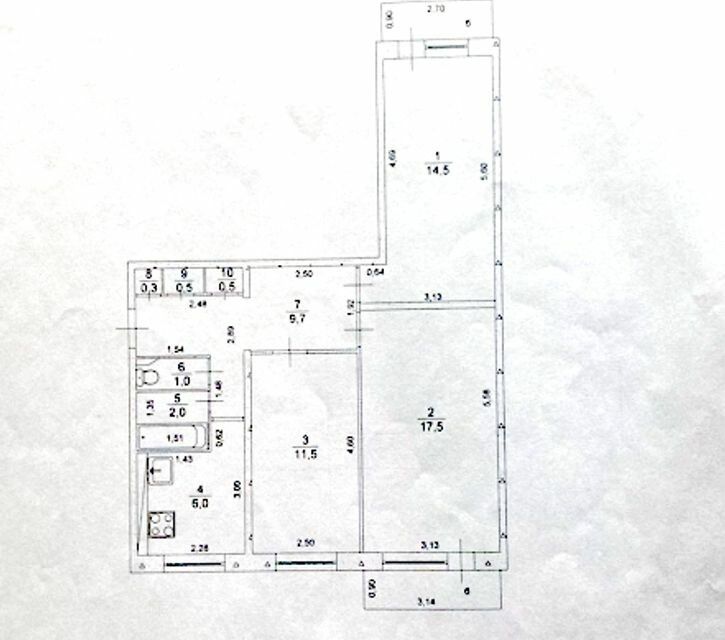 Продаётся 3-комнатная квартира, 68 м²