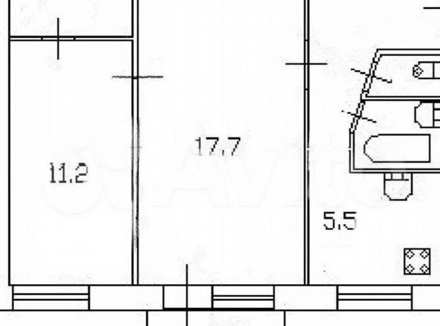 Продаётся 2-комнатная квартира, 45 м²