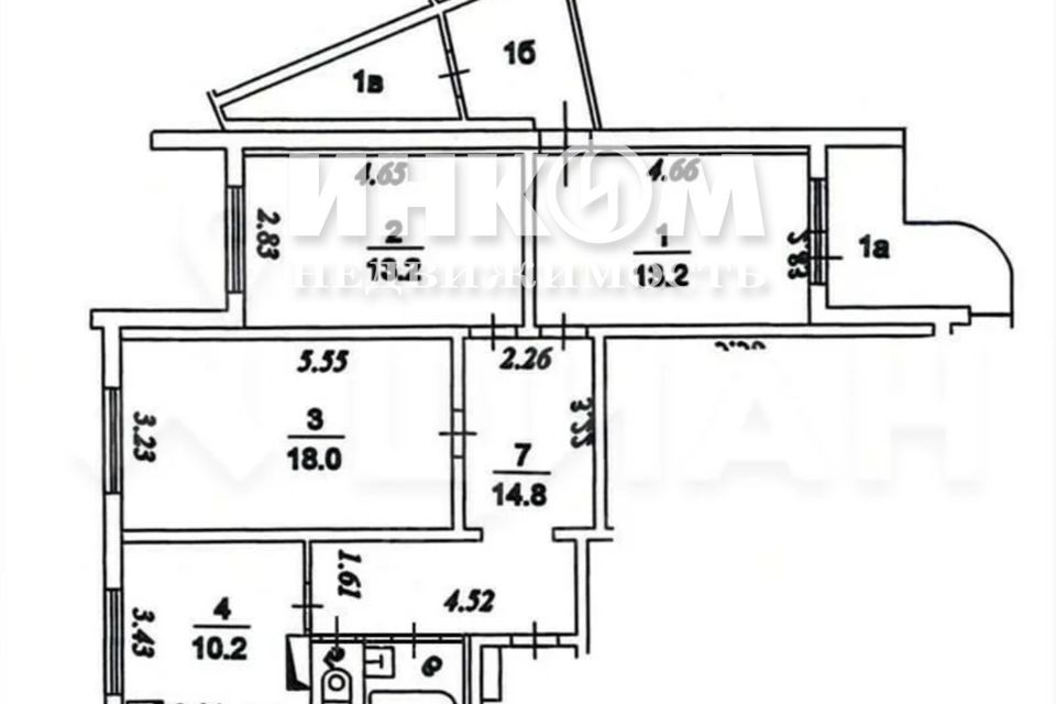 Продаётся 3-комнатная квартира, 77 м²