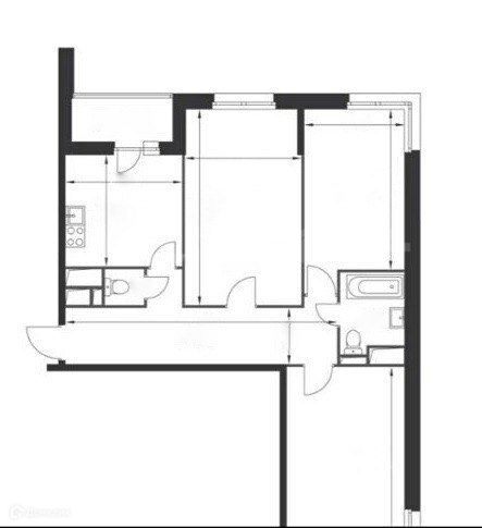 Продаётся 3-комнатная квартира, 74 м²