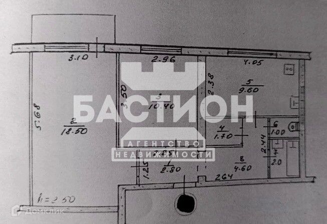 Продаётся 2-комнатная квартира, 52 м²
