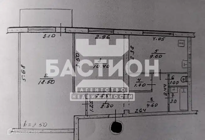 Продаётся 2-комнатная квартира, 52 м²