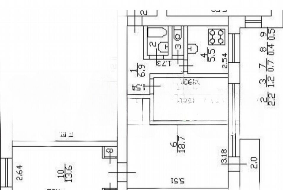 Продаётся 3-комнатная квартира, 60 м²