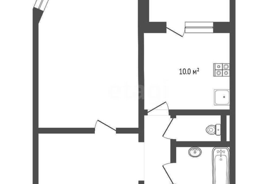 Продаётся 1-комнатная квартира, 40.2 м²