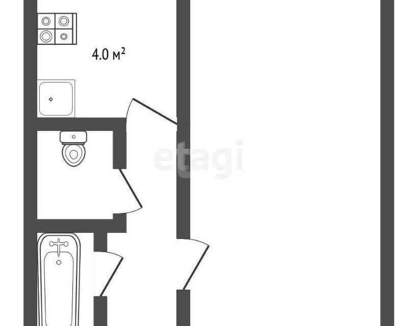 Продаётся 1-комнатная квартира, 27.6 м²