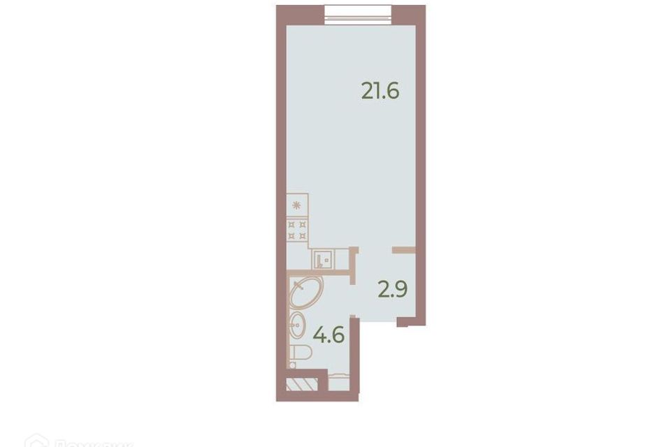 Продаётся студия, 29 м²