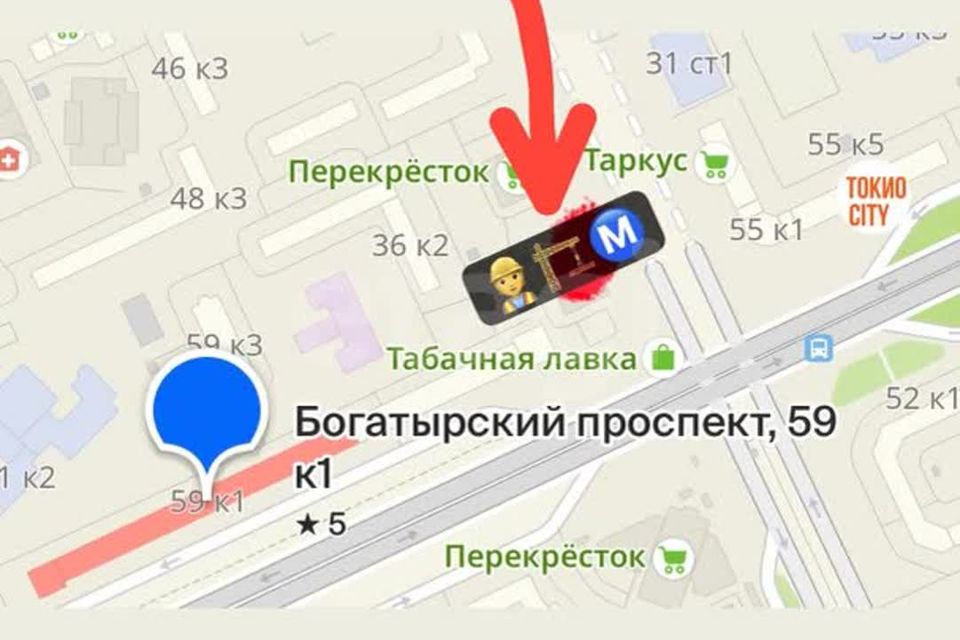 Продаётся 1-комнатная квартира, 42 м²