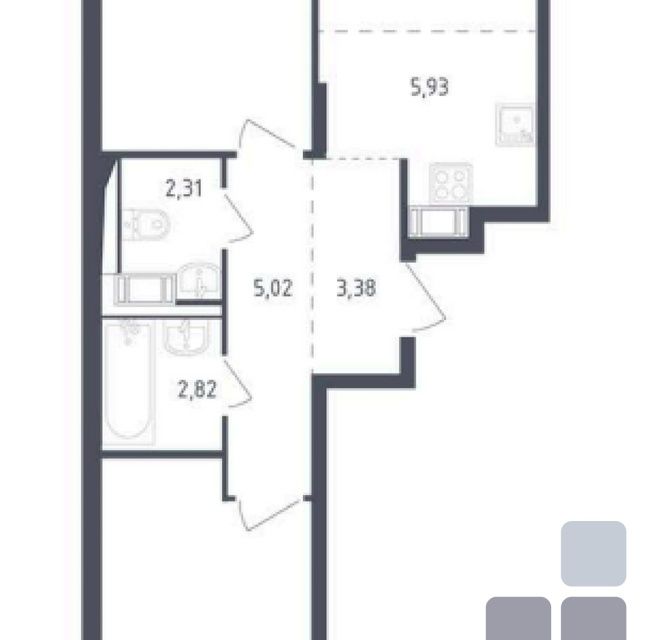 Продаётся 3-комнатная квартира, 60 м²