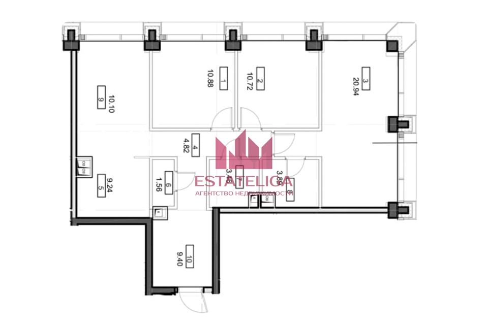 Продаётся 4-комнатная квартира, 85 м²