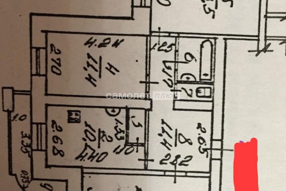 Продаётся 3-комнатная квартира, 70 м²