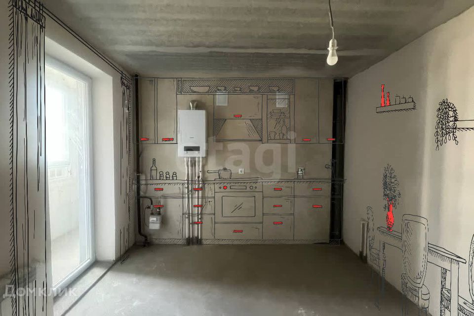 Продаётся 1-комнатная квартира, 43 м²