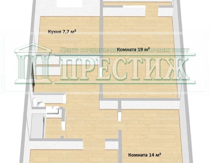 Продаётся 3-комнатная квартира, 64 м²