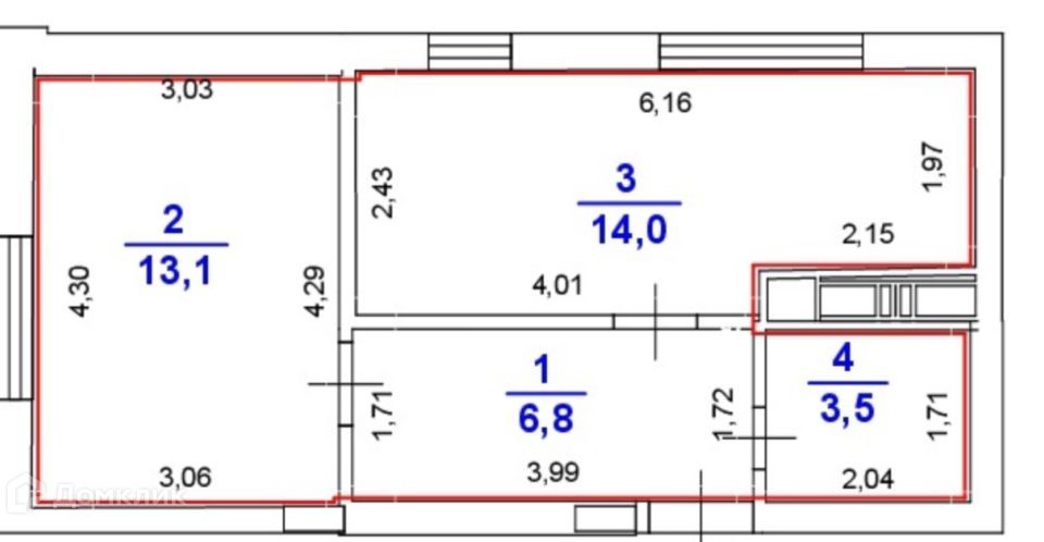 Продаётся 1-комнатная квартира, 37.4 м²