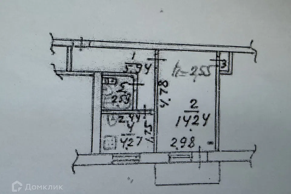 Продаётся 1-комнатная квартира, 33 м²