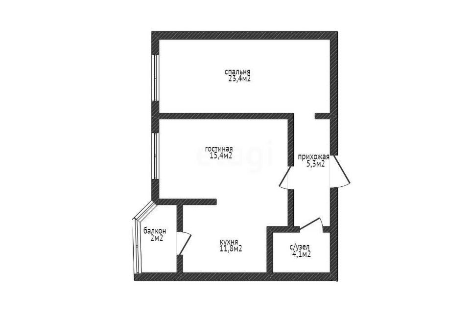 Продаётся 2-комнатная квартира, 60 м²