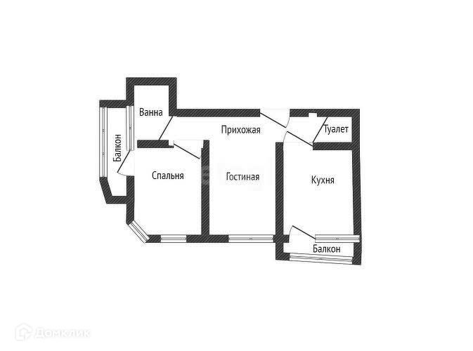 Продаётся 2-комнатная квартира, 66.1 м²