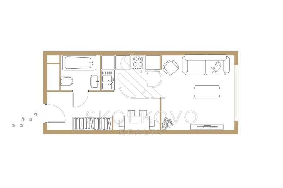 Продаётся студия, 30 м²