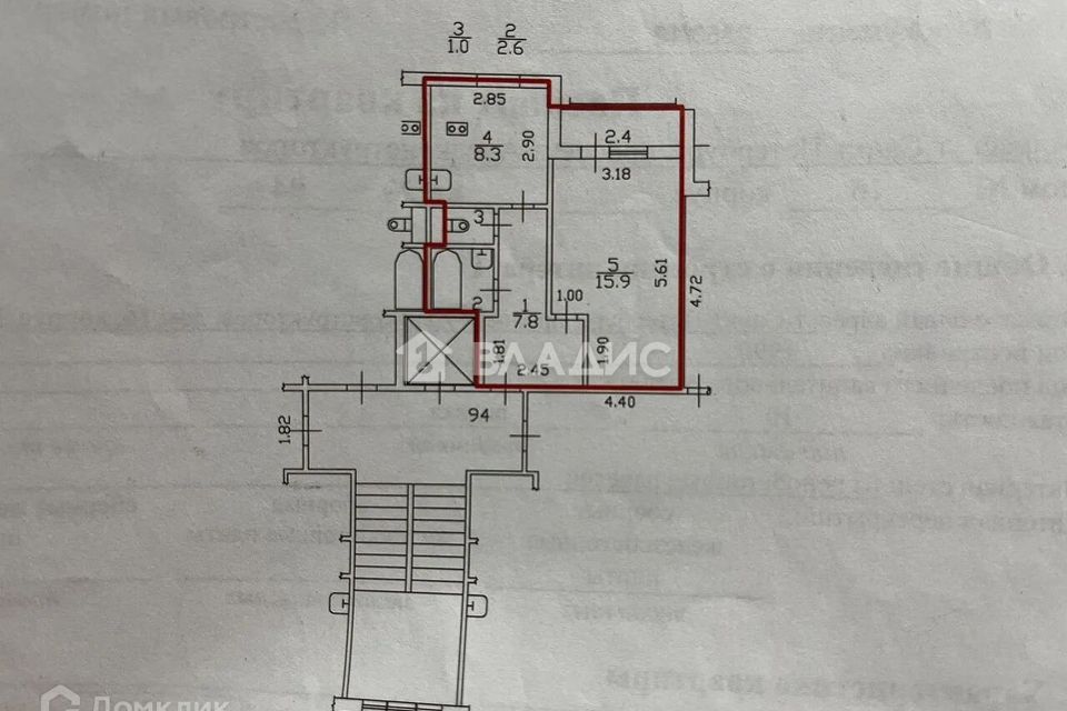 Продаётся 1-комнатная квартира, 35 м²