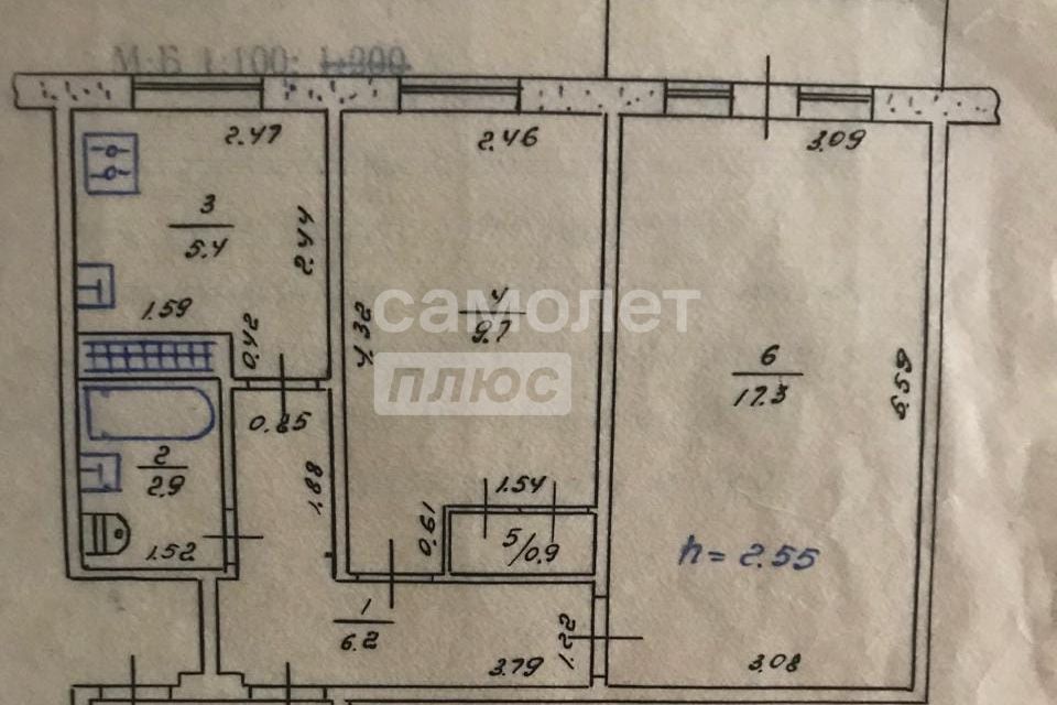 Продаётся 2-комнатная квартира, 47 м²