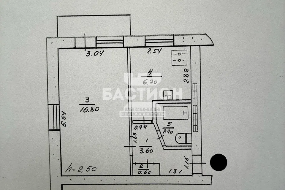 Продаётся 1-комнатная квартира, 30.4 м²