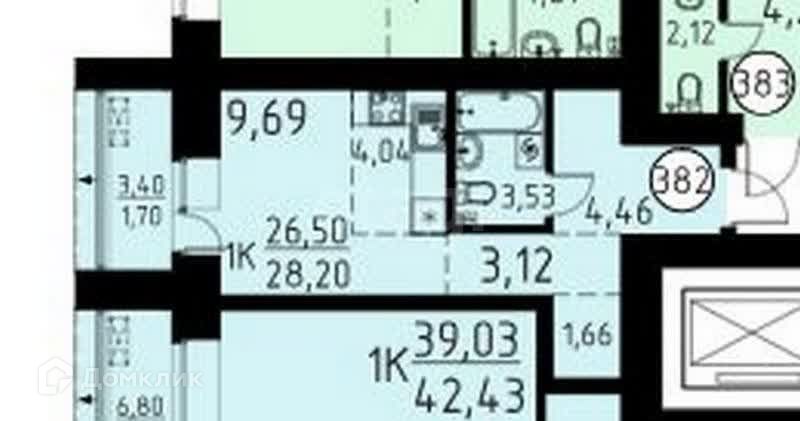 Продаётся студия, 28.2 м²