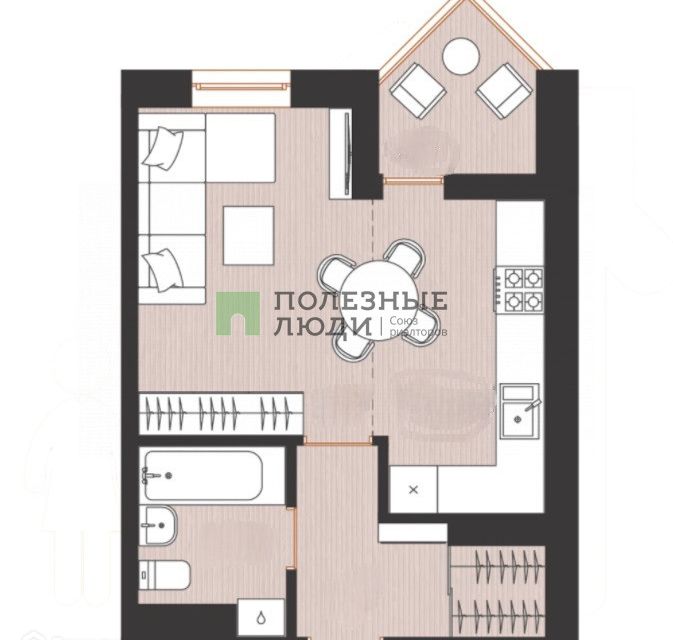 Продаётся студия, 33.5 м²