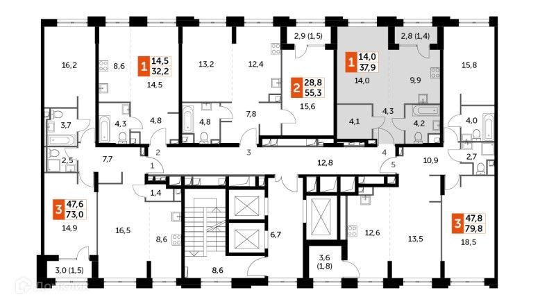 Продаётся 1-комнатная квартира, 37.9 м²