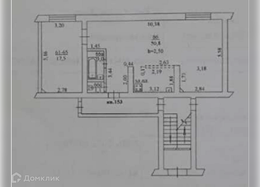 Продаётся 2-комнатная квартира, 72.4 м²