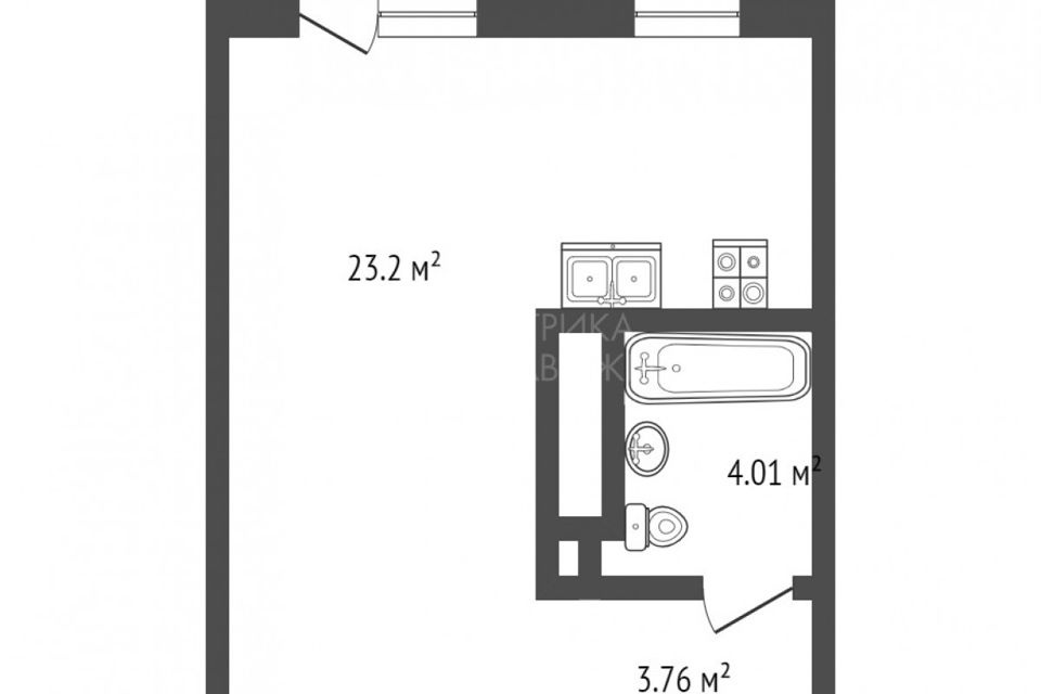 Продаётся студия, 31 м²