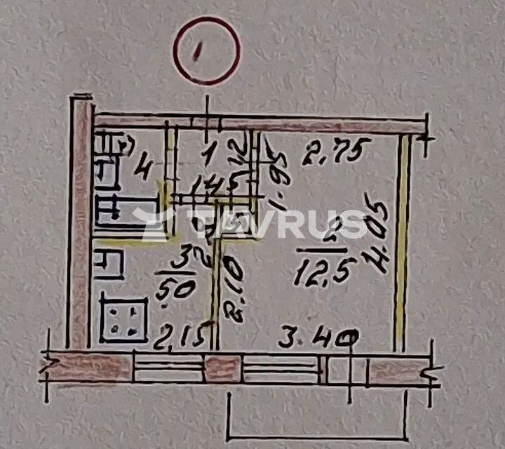 Продаётся 1-комнатная квартира, 21.7 м²