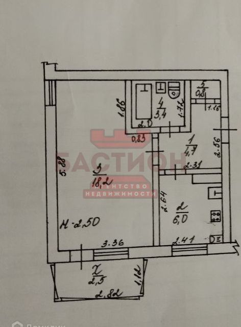Продаётся 1-комнатная квартира, 35 м²