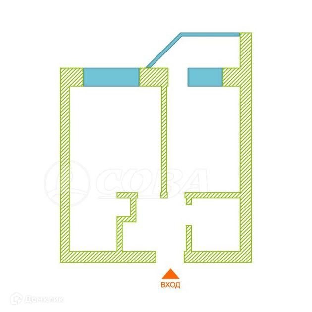Продаётся 1-комнатная квартира, 37.4 м²