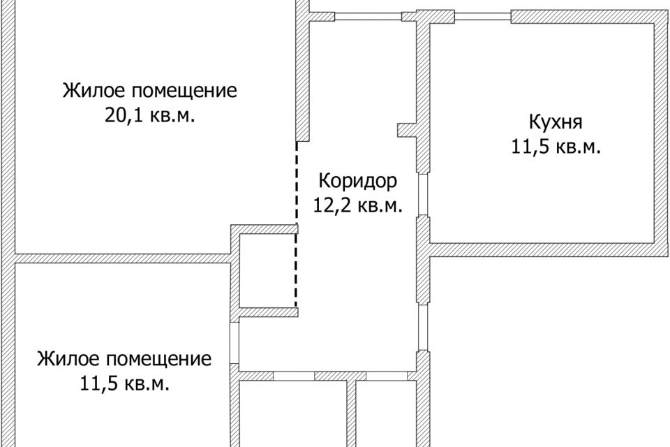 Продаётся 2-комнатная квартира, 60.5 м²