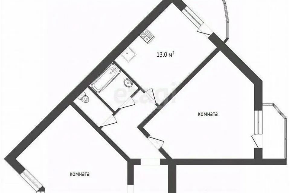 Продаётся 2-комнатная квартира, 70.4 м²