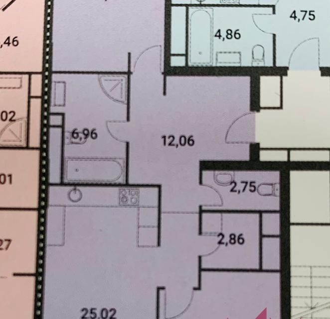 Продаётся 2-комнатная квартира, 82.1 м²