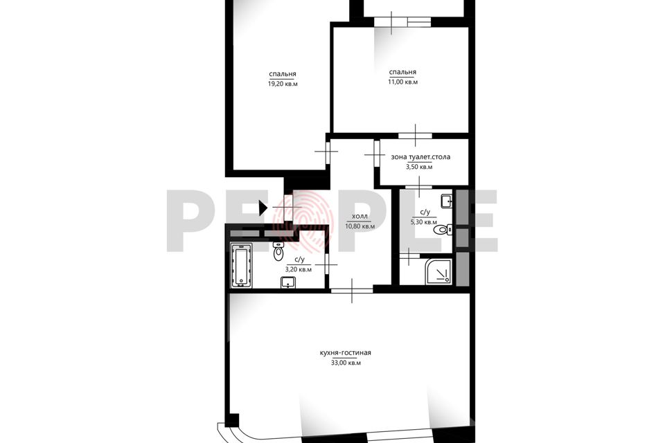 Продаётся 3-комнатная квартира, 90.1 м²