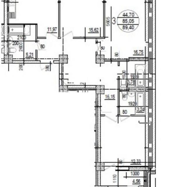 Продаётся 3-комнатная квартира, 88.3 м²