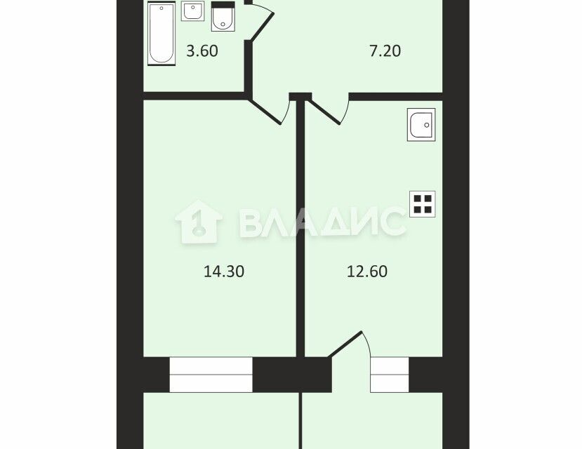 Сдаётся 1-комнатная квартира, 37.7 м²
