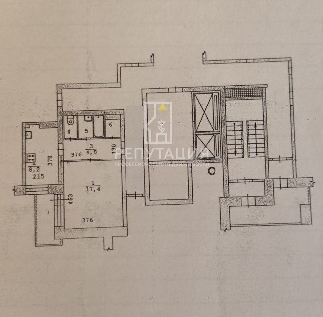 Продаётся 1-комнатная квартира, 35.7 м²