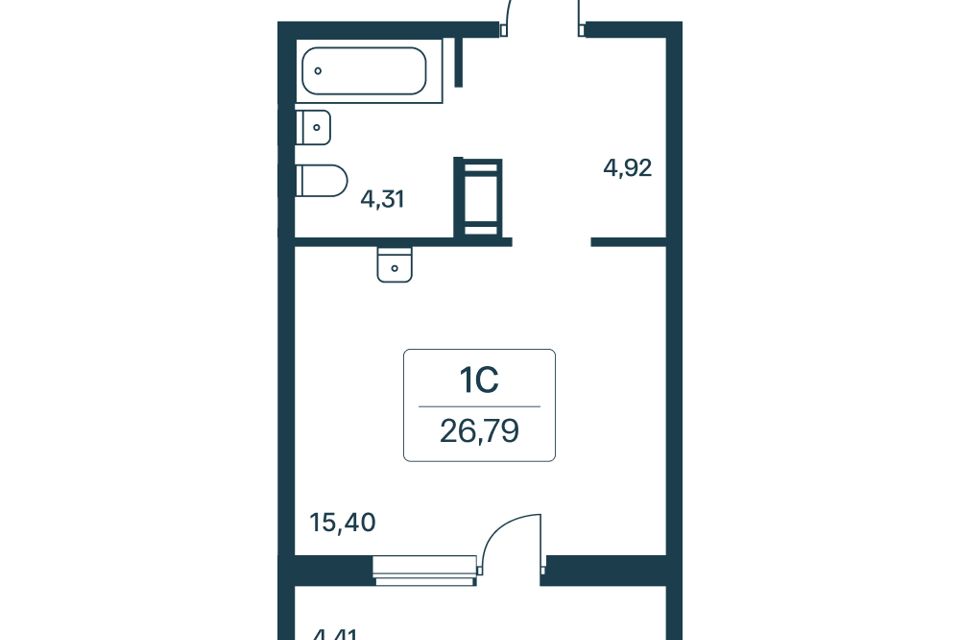 Продаётся студия, 24.4 м²