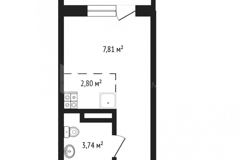 Продаётся студия, 21 м²