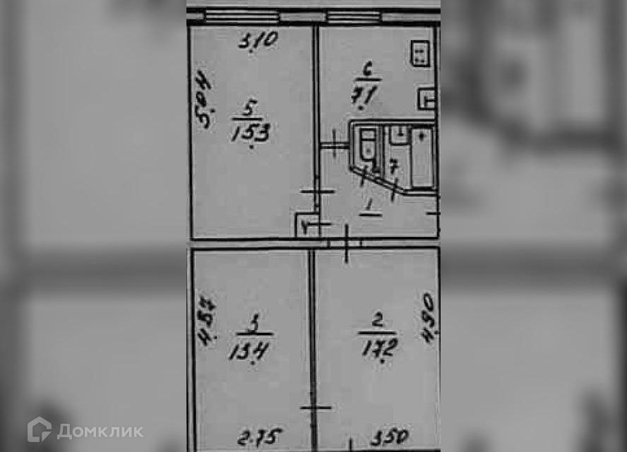 Продаётся 2-комнатная квартира, 61.3 м²