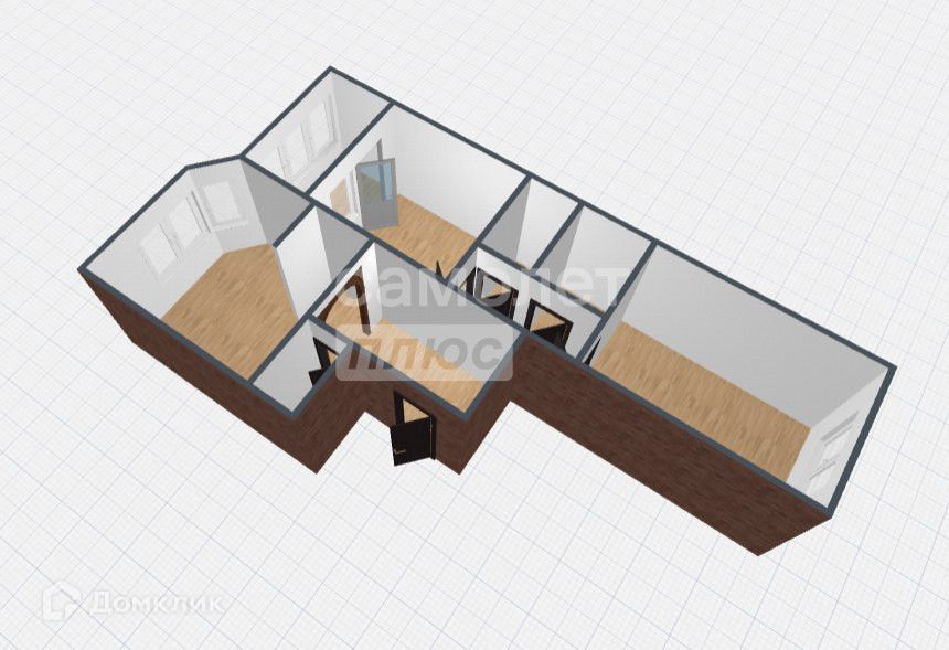 Продаётся 2-комнатная квартира, 60.5 м²