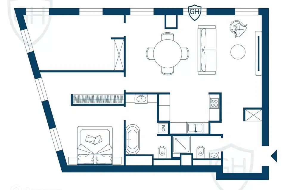 Продаётся 2-комнатная квартира, 86 м²