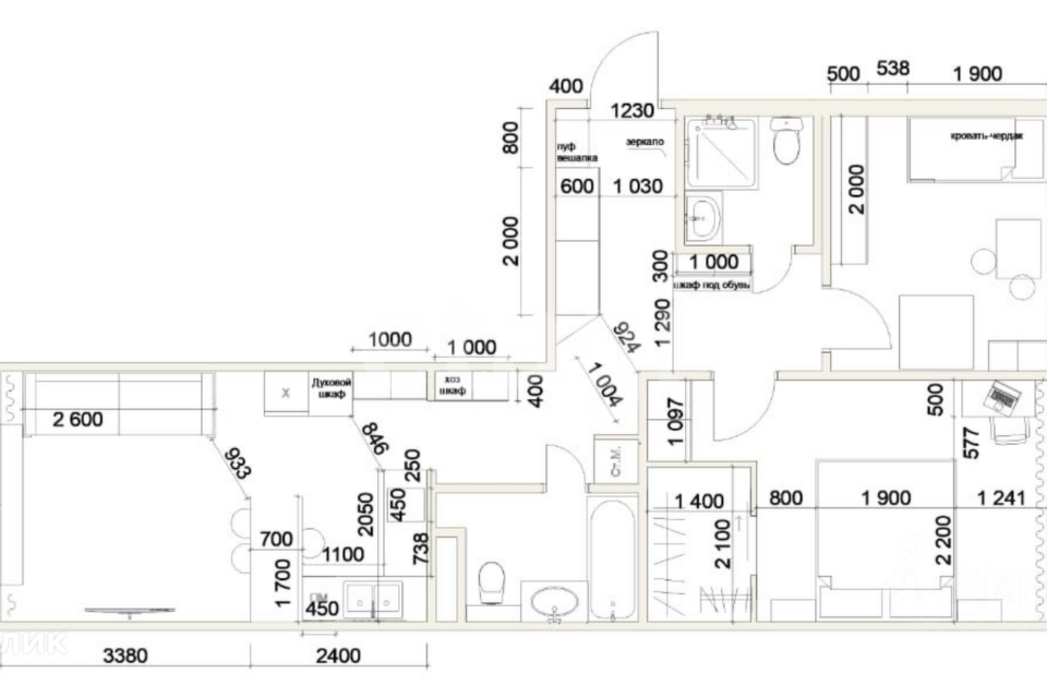 Продаётся 3-комнатная квартира, 70 м²