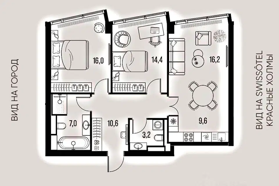 Продаётся 3-комнатная квартира, 76 м²