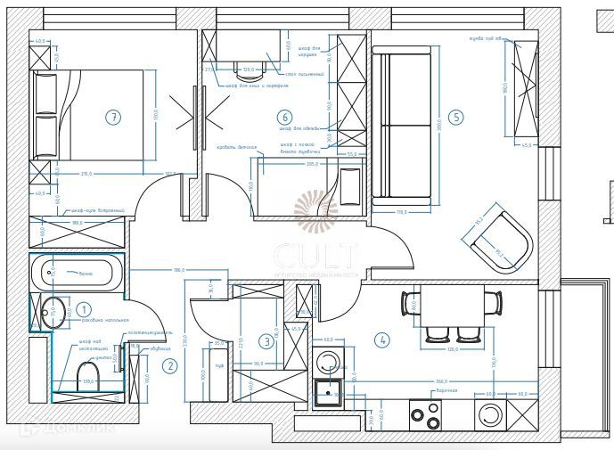 Продаётся 3-комнатная квартира, 68.5 м²