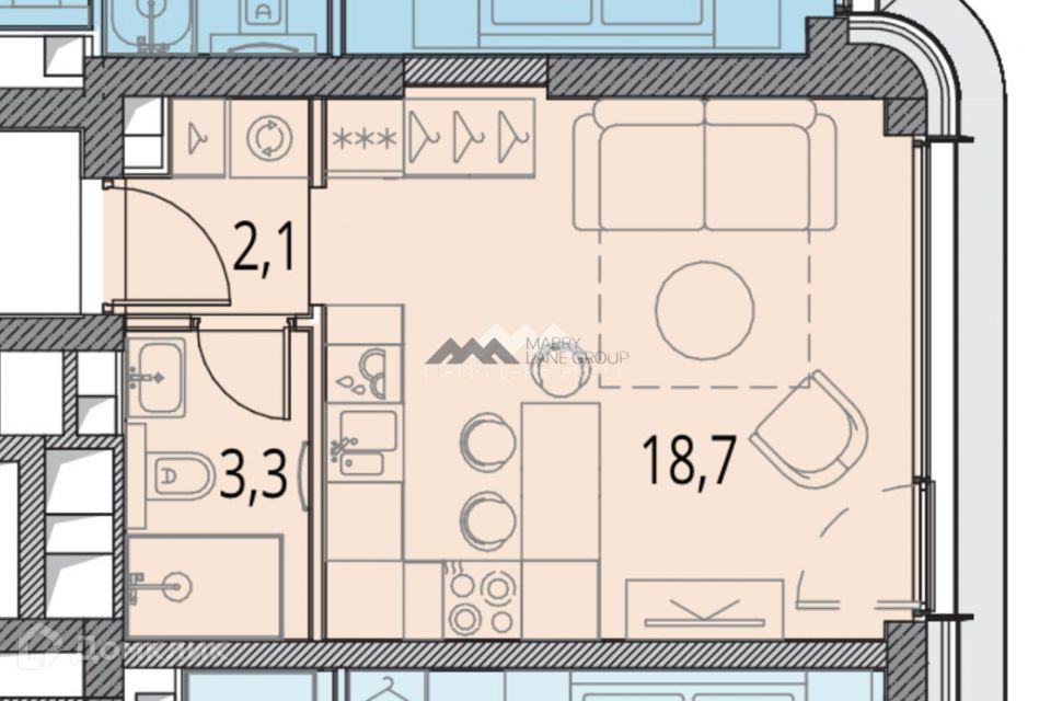 Продаётся студия, 24.1 м²