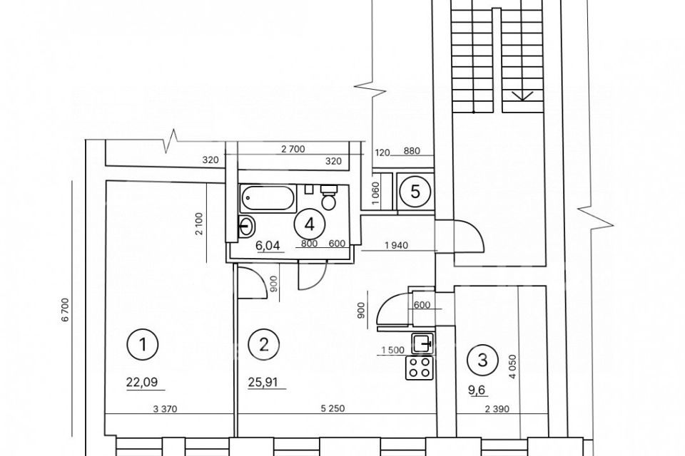 Продаётся 3-комнатная квартира, 65.5 м²