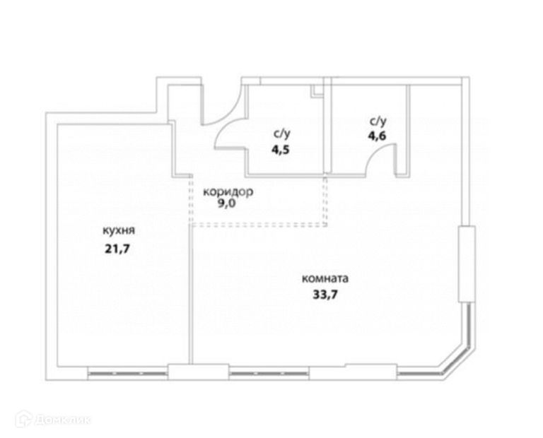 Продаётся 3-комнатная квартира, 73.5 м²